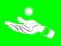 Die Hand Gottes Grüne Wiese